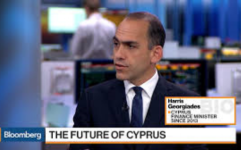 Harris Georgiades, Cyprus Finance Minister, speaks during a Bloomberg Television interview (video)