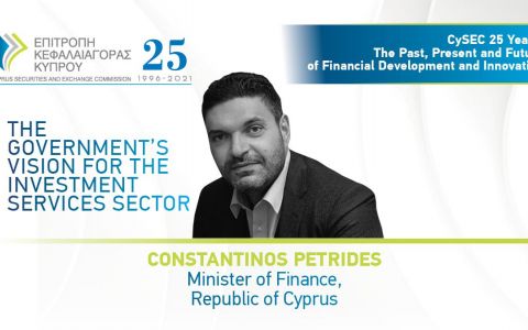 Address of the Minister of Finance, Mr. Constantinos Petrides for the online conference, CySEC 25 Years: The Past Present and Future of Financial Development and Innovation